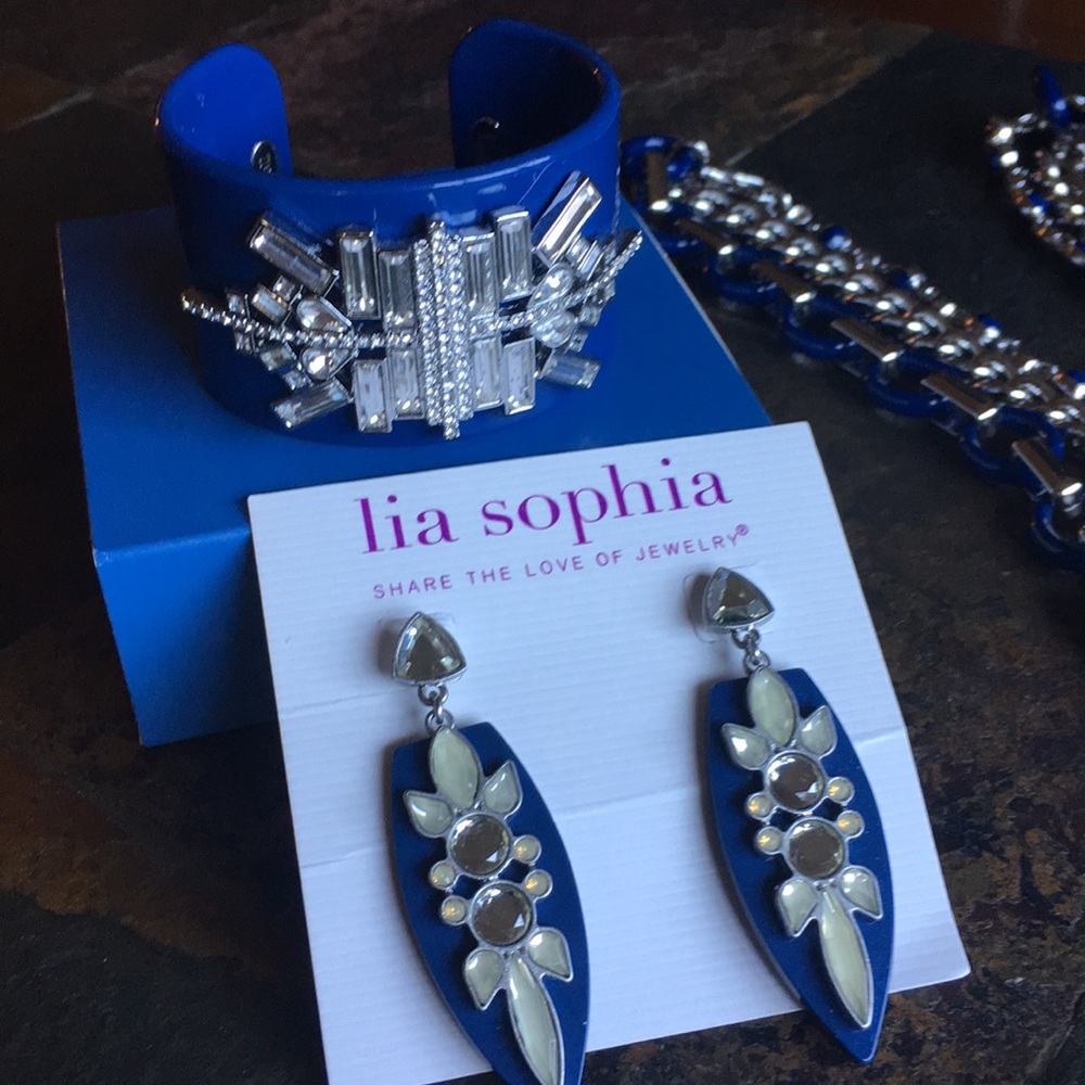 Lia Sophia Earrings & Bracelet Set.